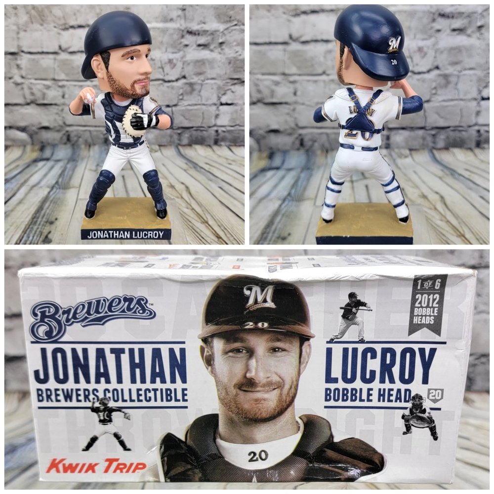 Milwaukee‎ Brewers Jonathan Lucroy Collectible Bobble Head Figure 2012 MLB